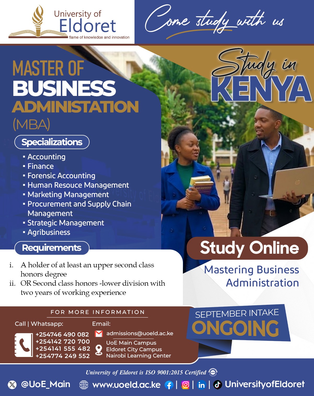 September Intake Ongoing | Study Online